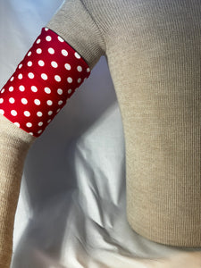 Red Polka Dots Spandex Sensor Cover Arm Band