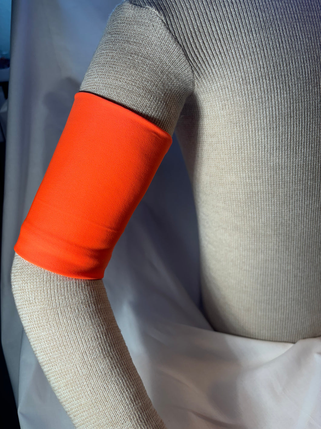 Orange Spandex Sensor Cover Arm Band