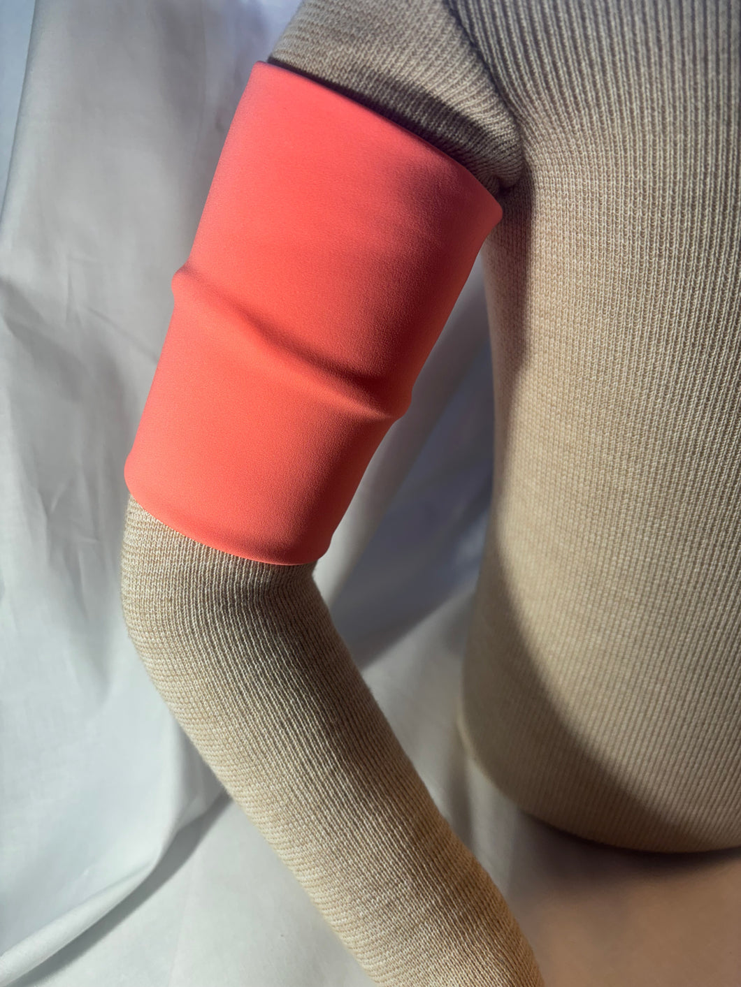 Coral Neoprene Sensor Arm Band Cover