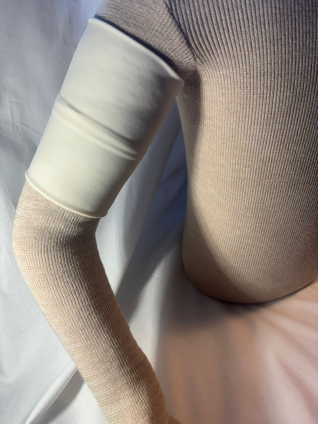 Ivory Spandex Sensor Cover Arm Band
