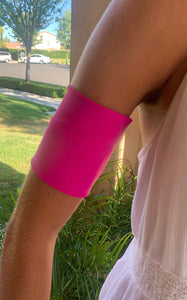 Fuchsia Spandex Sensor Cover Arm Band