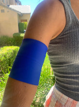 Load image into Gallery viewer, Royal Blue Spandex Sensor Cover Arm Band